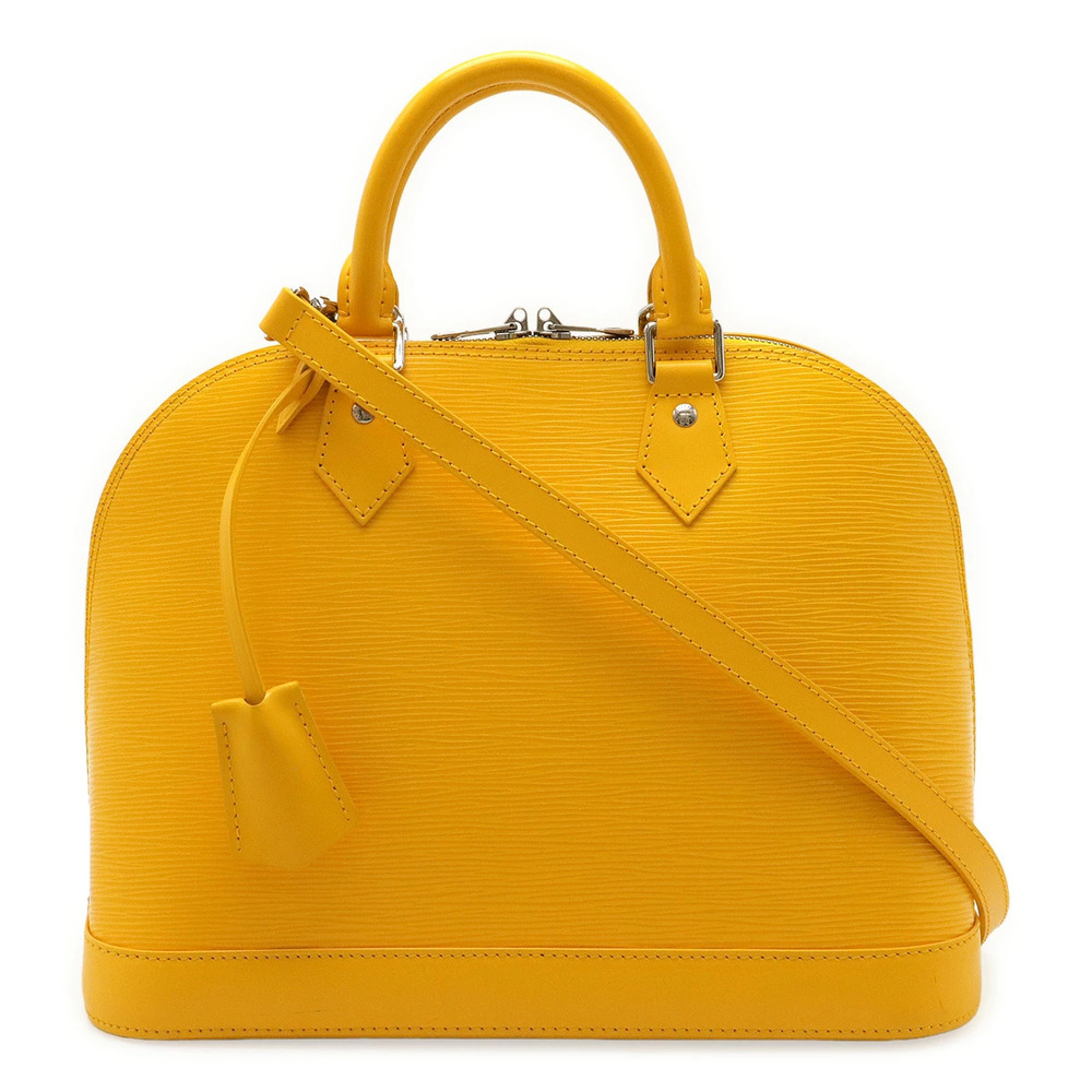 LOUIS VUITTON Epi Alma Handbag Crossbody Bag Citron Yellow Yellow